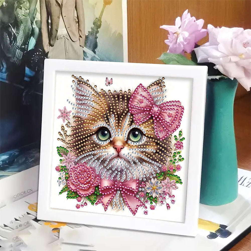 Cat - Special Shaped Drill Diamond Painting 18*18CM
