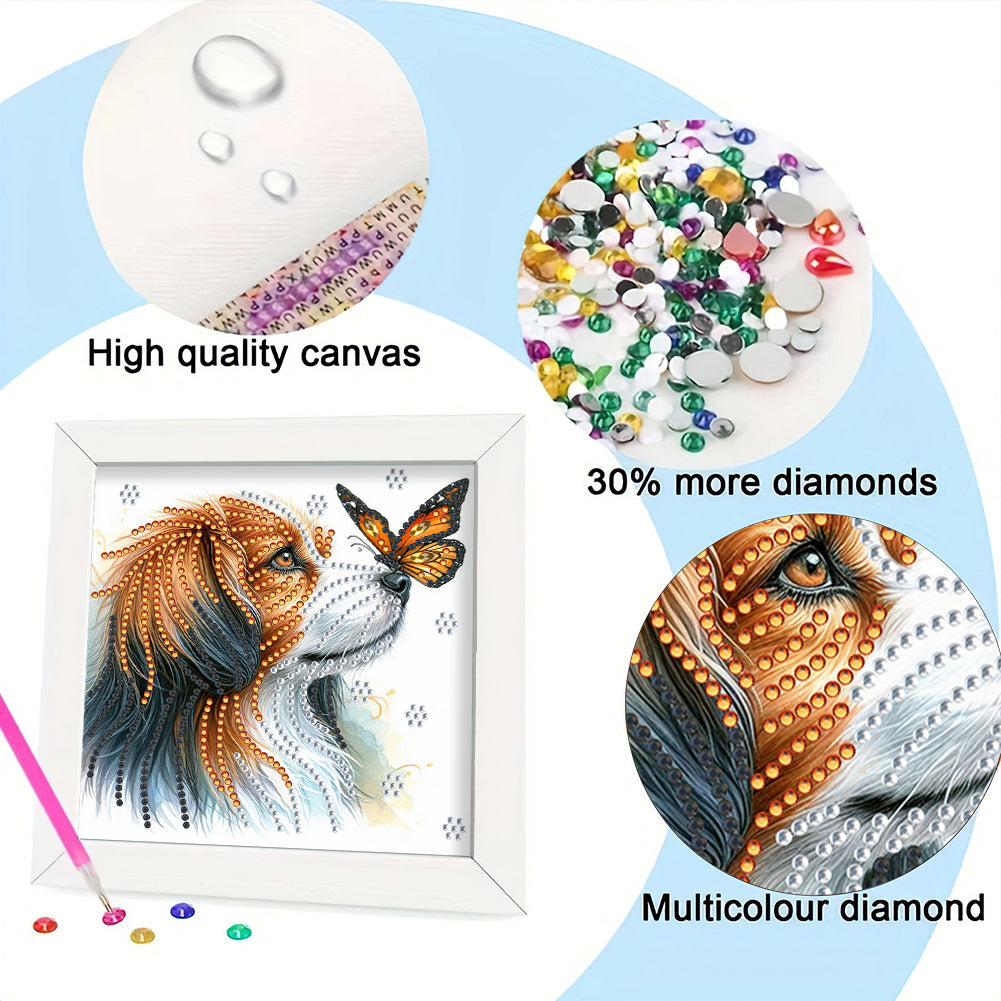 Puppy - Special Shaped Drill Diamond Painting 18*18CM