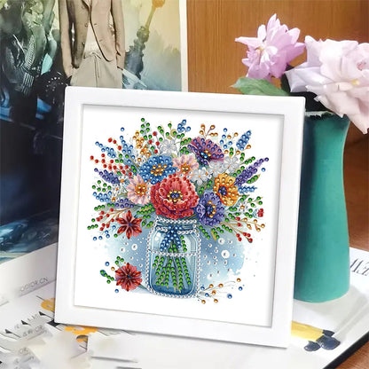 Vase - Special Shaped Drill Diamond Painting 18*18CM
