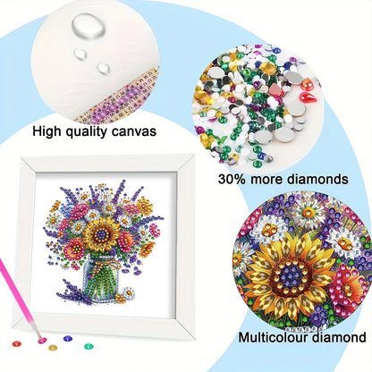 Bouquet - Special Shaped Drill Diamond Painting 18*18CM