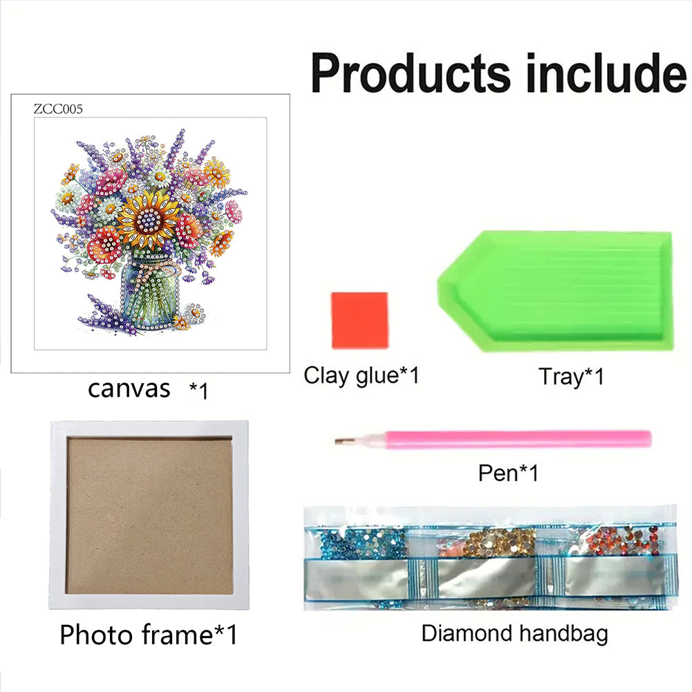 Bouquet - Special Shaped Drill Diamond Painting 18*18CM