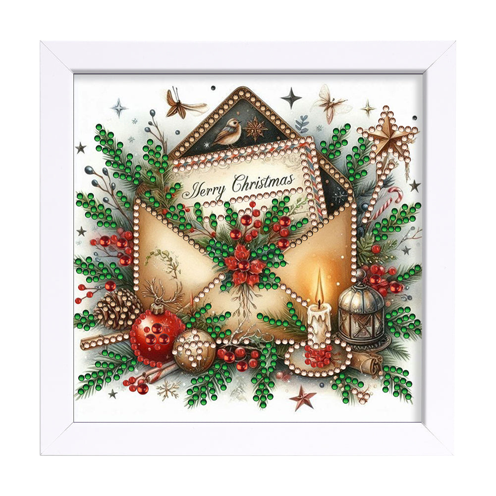 Christmas Letter - Special Shaped Drill Diamond Painting 18*18CM