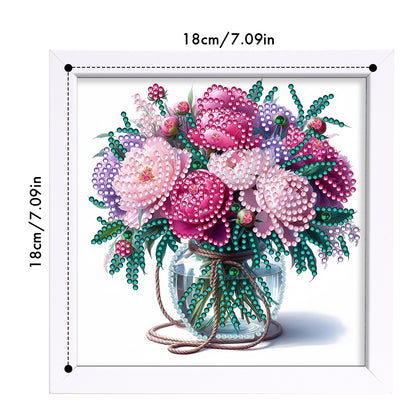 Flowers - Special Shaped Drill Diamond Painting 18*18CM