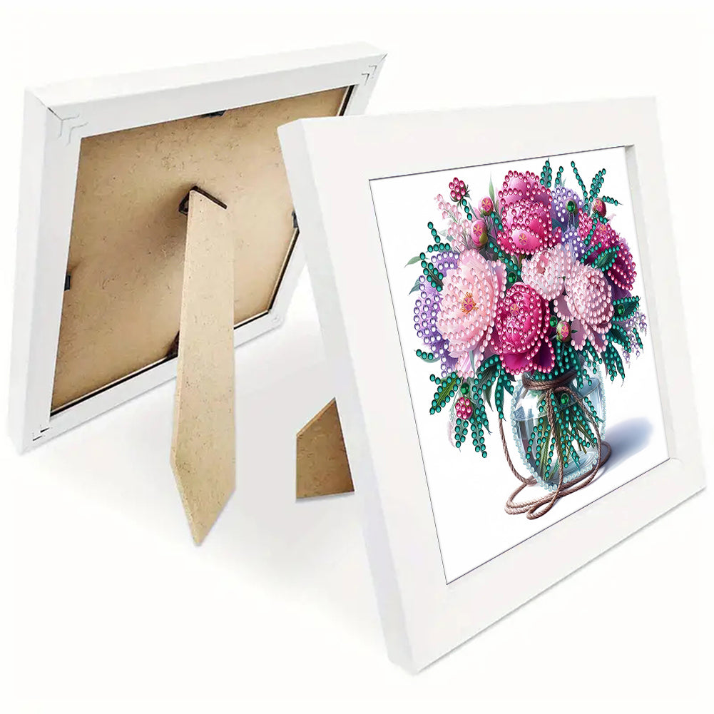 Flowers - Special Shaped Drill Diamond Painting 18*18CM