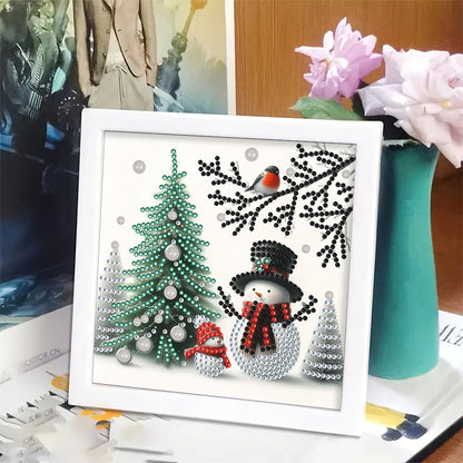 Christmas Snowman - Special Shaped Drill Diamond Painting 18*18CM