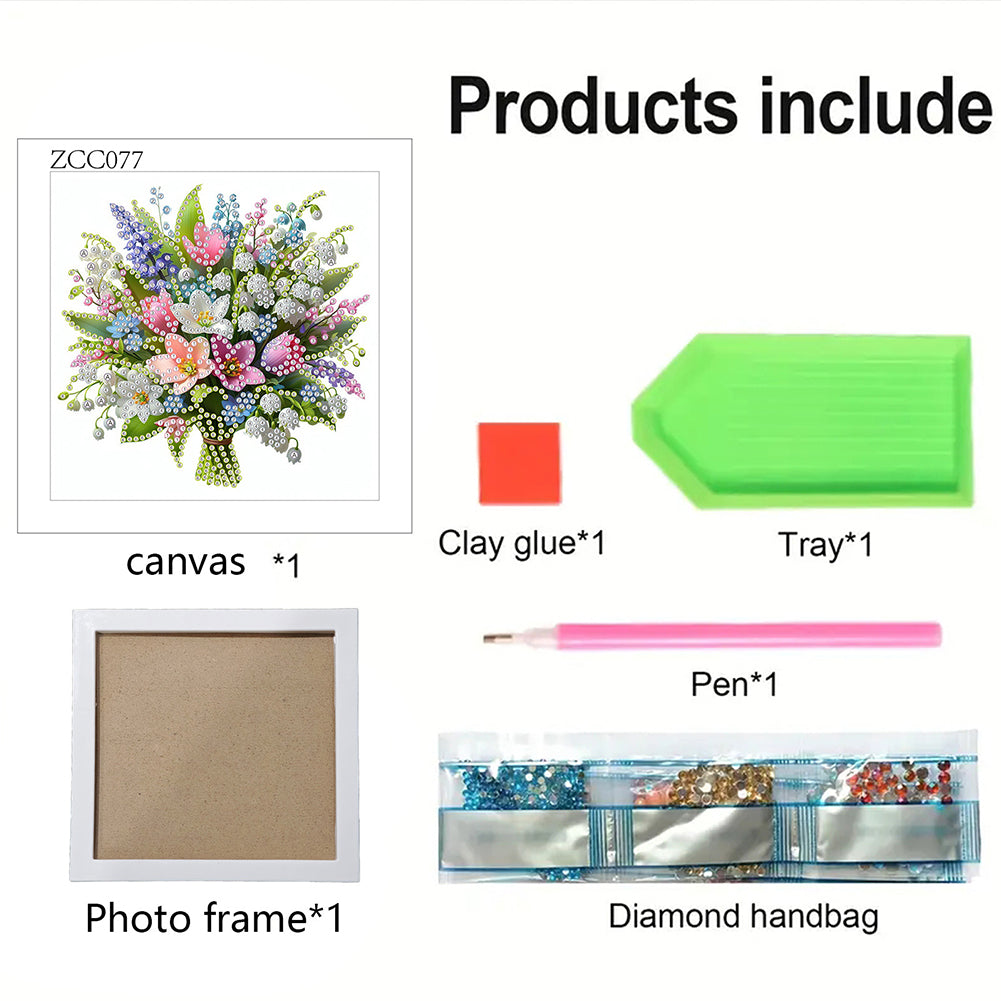 Bouquet - Special Shaped Drill Diamond Painting 18*18CM