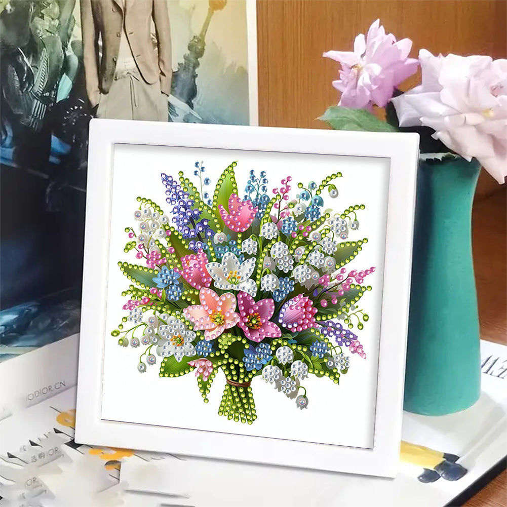 Bouquet - Special Shaped Drill Diamond Painting 18*18CM
