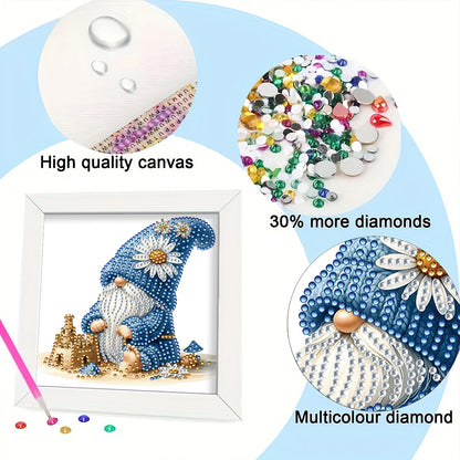 Sand Castle Gnome - Special Shaped Drill Diamond Painting 18*18CM