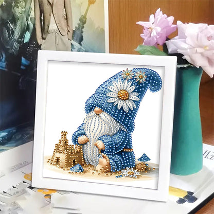 Sand Castle Gnome - Special Shaped Drill Diamond Painting 18*18CM