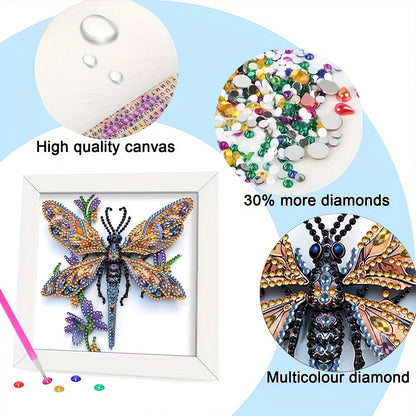 Dragonfly - Special Shaped Drill Diamond Painting 18*18CM