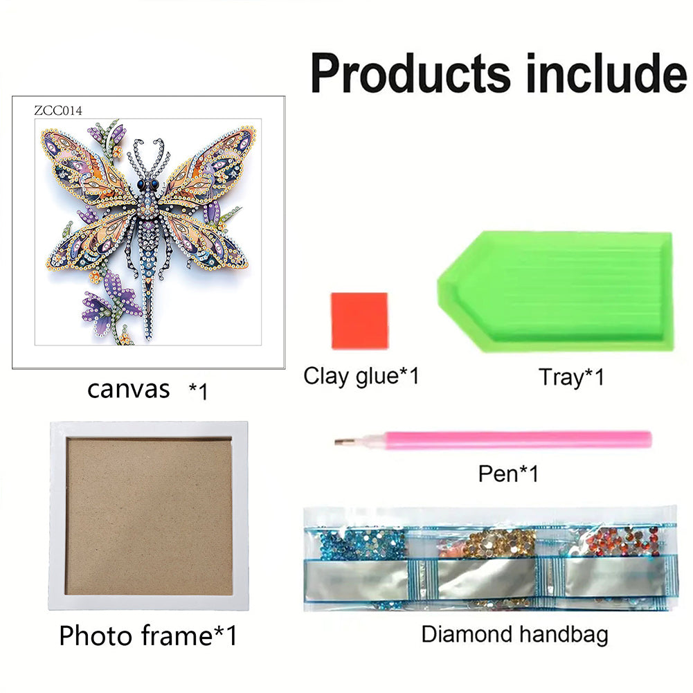 Dragonfly - Special Shaped Drill Diamond Painting 18*18CM
