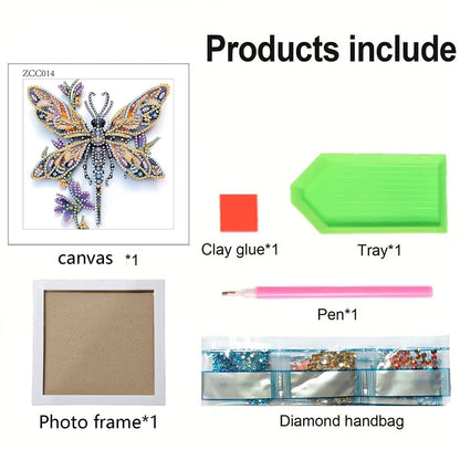 Dragonfly - Special Shaped Drill Diamond Painting 18*18CM