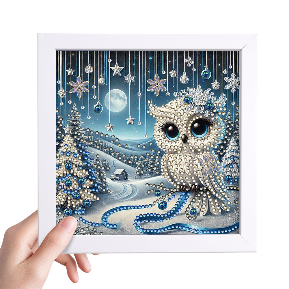 Owl - Special Shaped Drill Diamond Painting 18*18CM