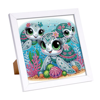 Three Turtles - Special Shaped Drill Diamond Painting 18*18CM