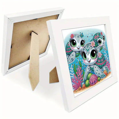 Three Turtles - Special Shaped Drill Diamond Painting 18*18CM