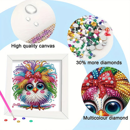 Long Hair Chicken - Special Shaped Drill Diamond Painting 18*18CM