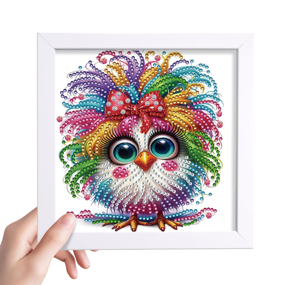 Long Hair Chicken - Special Shaped Drill Diamond Painting 18*18CM