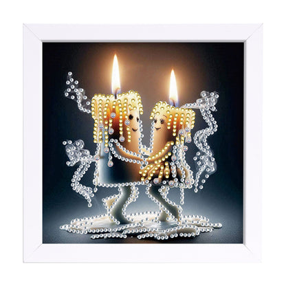 Anthropomorphic Candle - Special Shaped Drill Diamond Painting 18*18CM
