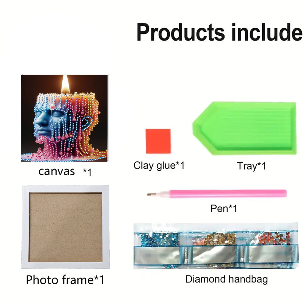 Candle - Special Shaped Drill Diamond Painting 18*18CM