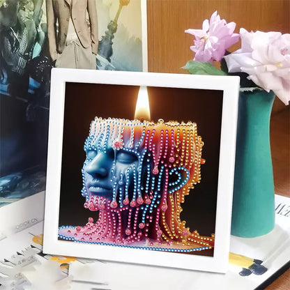 Candle - Special Shaped Drill Diamond Painting 18*18CM