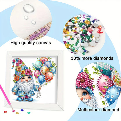 Balloon Gnome - Special Shaped Drill Diamond Painting 18*18CM