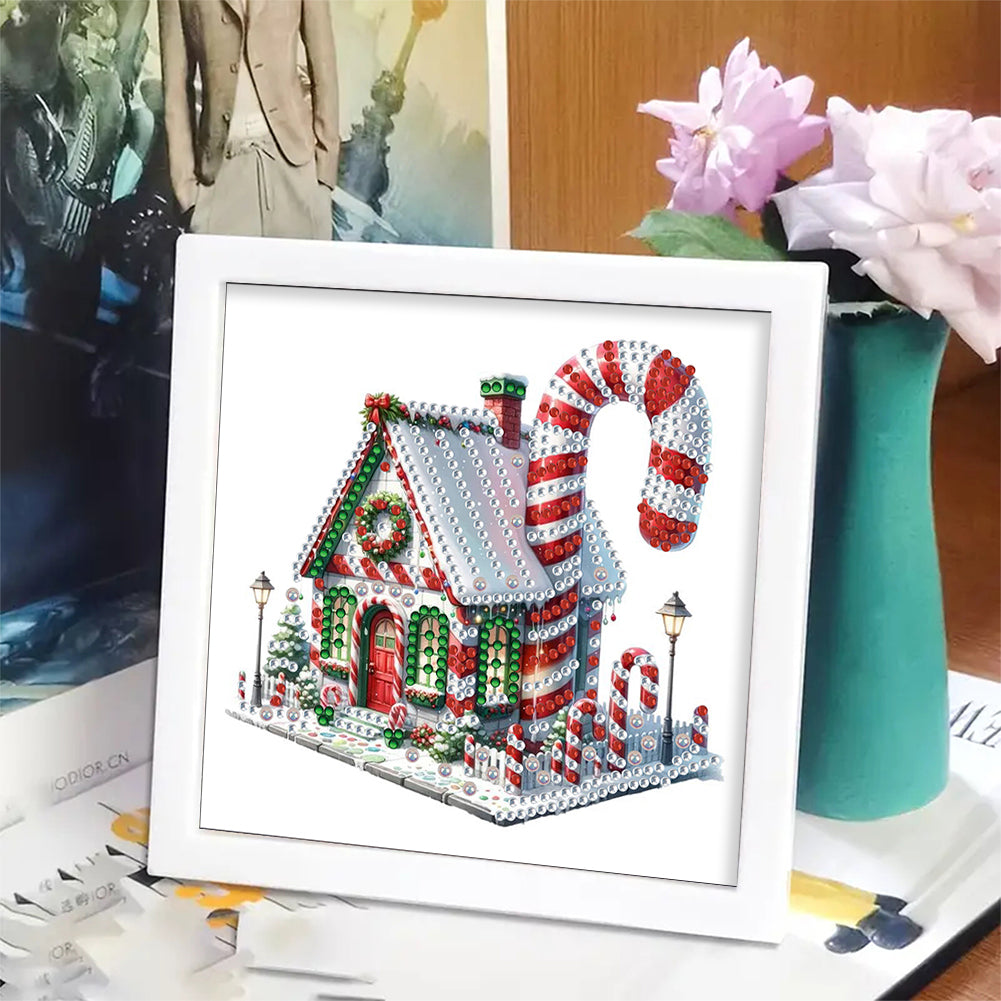 Christmas Candy House - Special Shaped Drill Diamond Painting 18*18CM