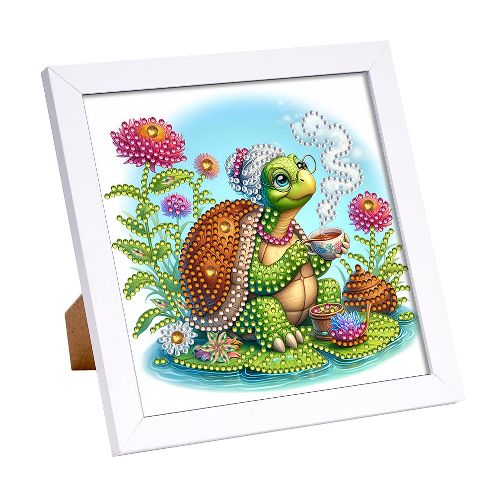 Turtle Grandma - Special Shaped Drill Diamond Painting 18*18CM