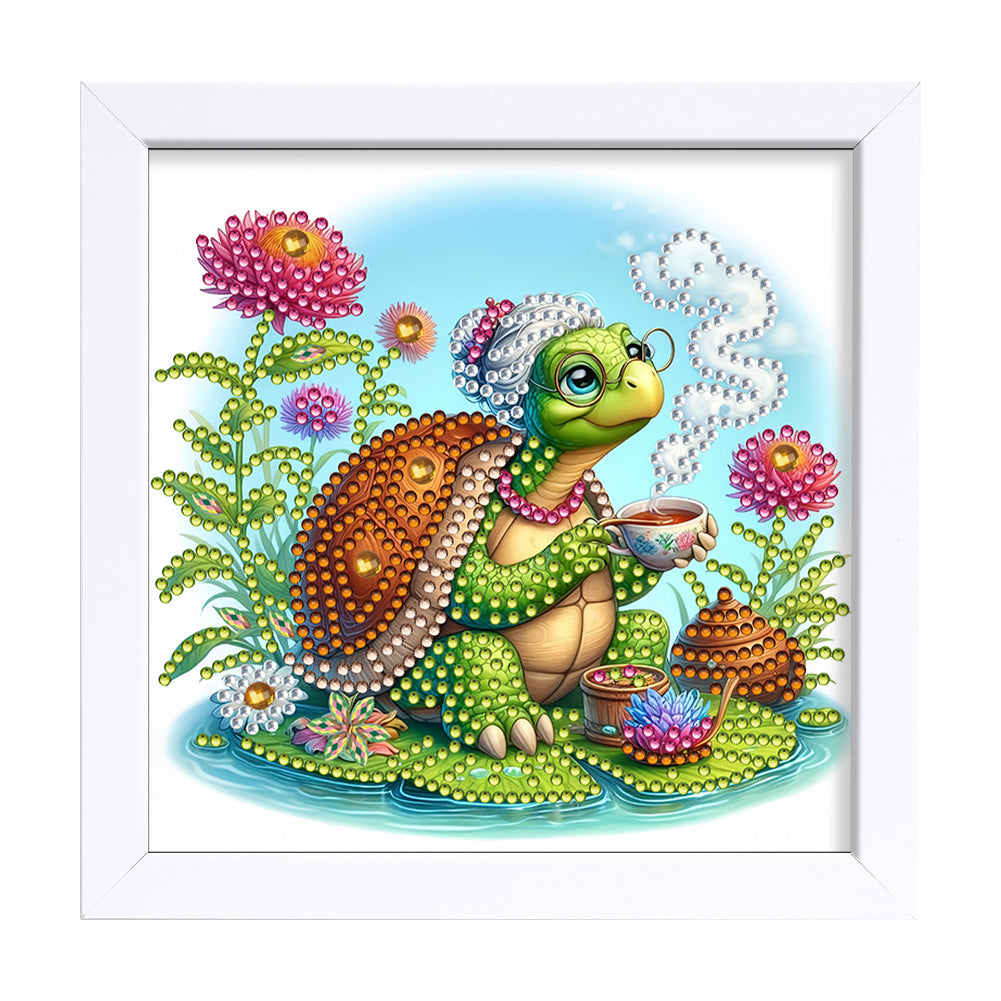 Turtle Grandma - Special Shaped Drill Diamond Painting 18*18CM