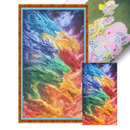 Dragon - 11CT Stamped Cross Stitch 40*70CM