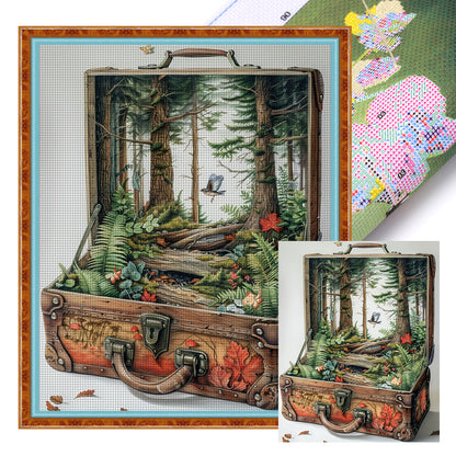 Scenery In The Box - 11CT Stamped Cross Stitch 45*55CM