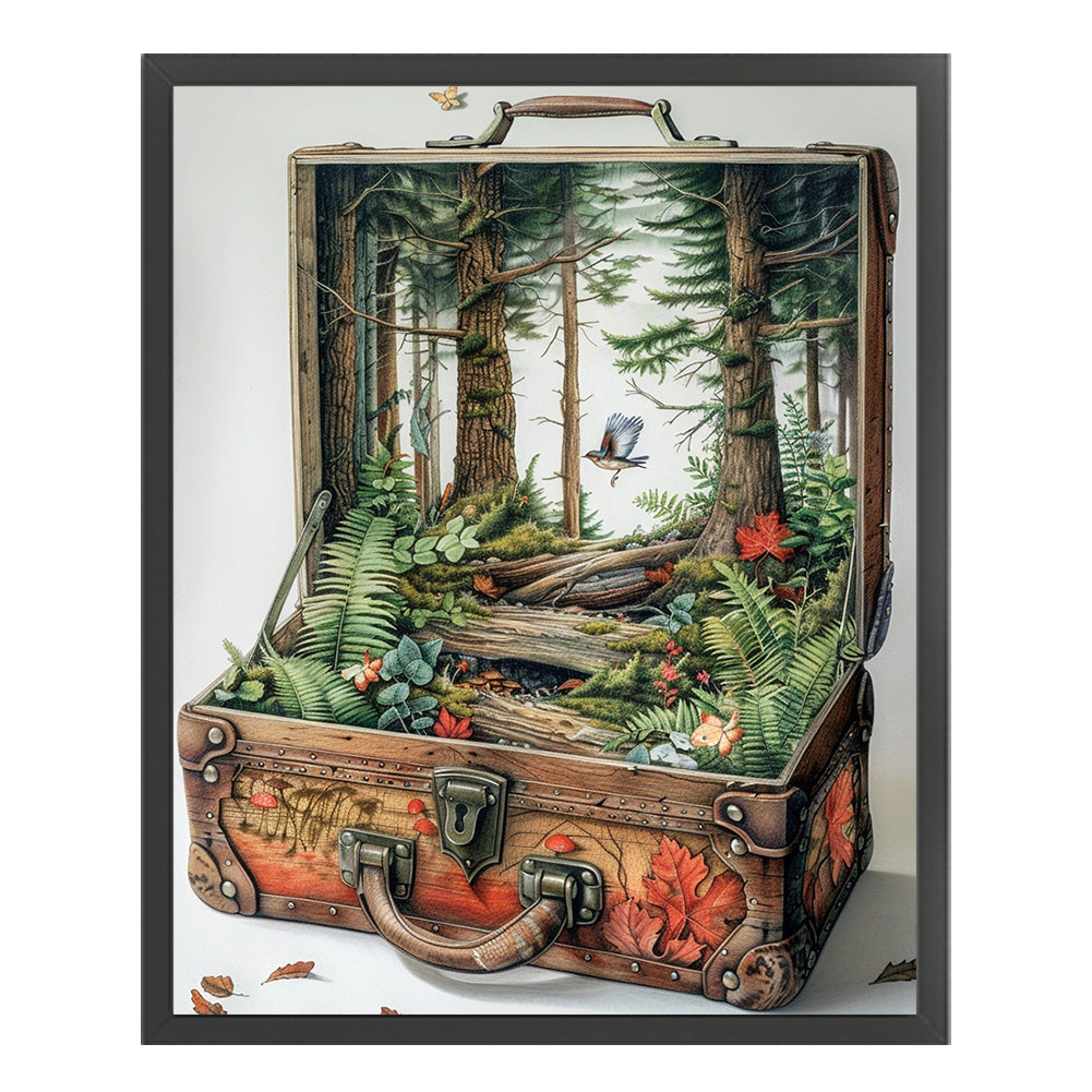 Scenery In The Box - 11CT Stamped Cross Stitch 45*55CM