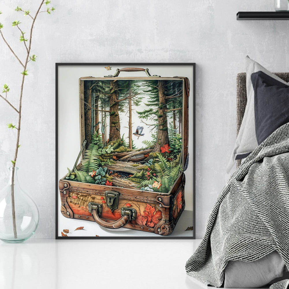 Scenery In The Box - 11CT Stamped Cross Stitch 45*55CM