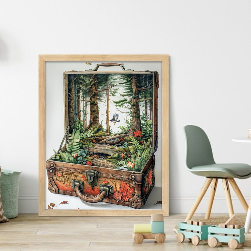 Scenery In The Box - 11CT Stamped Cross Stitch 45*55CM