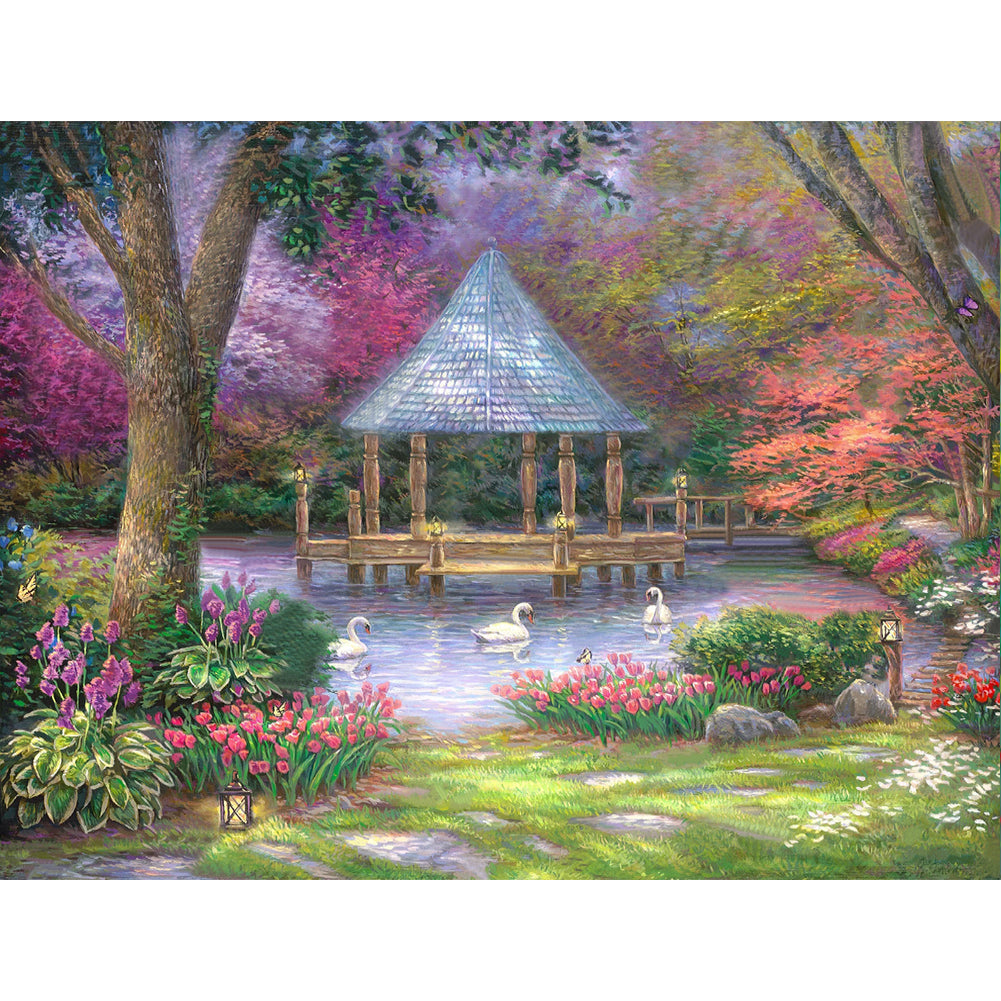Rural House - Full Square Drill Diamond Painting 40*30CM