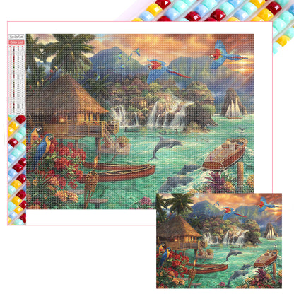 Rural House - Full Square Drill Diamond Painting 40*30CM