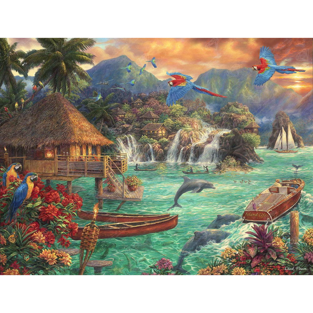 Rural House - Full Square Drill Diamond Painting 40*30CM