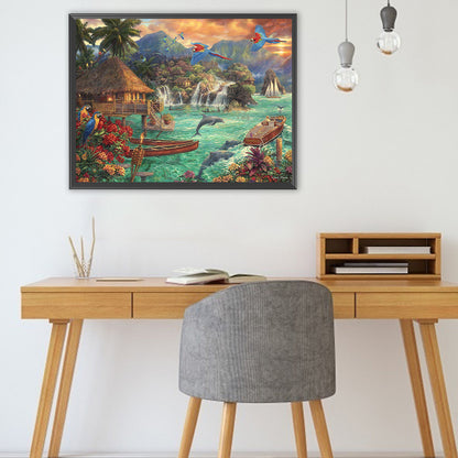 Rural House - Full Square Drill Diamond Painting 40*30CM