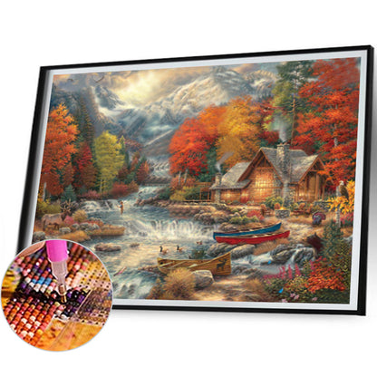 Rural House - Full Square Drill Diamond Painting 40*30CM