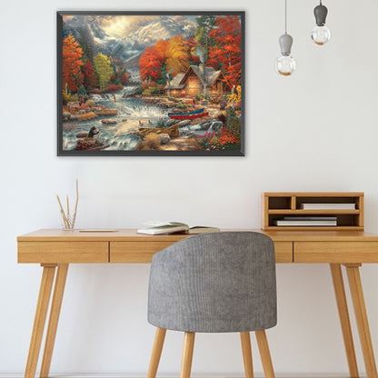 Rural House - Full Square Drill Diamond Painting 40*30CM