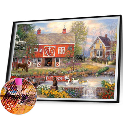 Rural House - Full Square Drill Diamond Painting 40*30CM