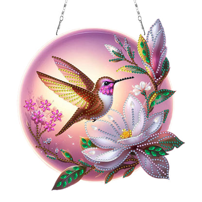 Acrylic Diamond Painting Hanging Pendant Rhinestone Diamond Art Window Pendants