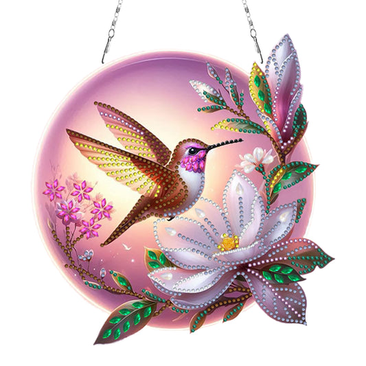 Acrylic Diamond Painting Hanging Pendant Rhinestone Diamond Art Window Pendants