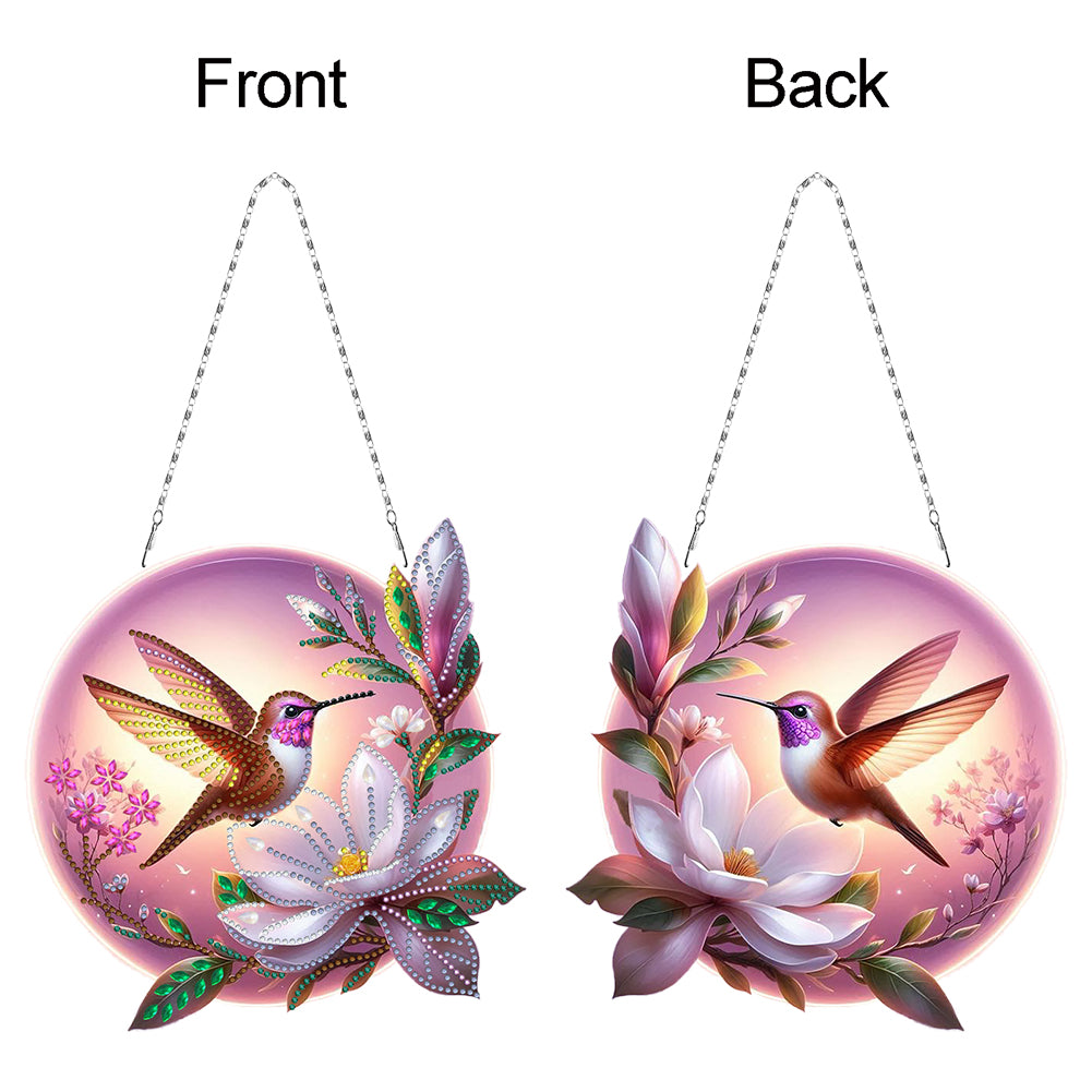 Acrylic Diamond Painting Hanging Pendant Rhinestone Diamond Art Window Pendants