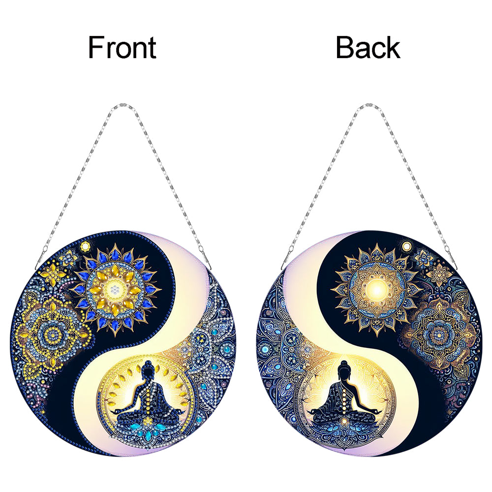 Acrylic Diamond Painting Hanging Pendant Rhinestone Diamond Art Window Pendants