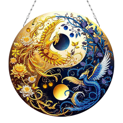 Acrylic Diamond Painting Hanging Pendant Rhinestone Diamond Art Window Pendants