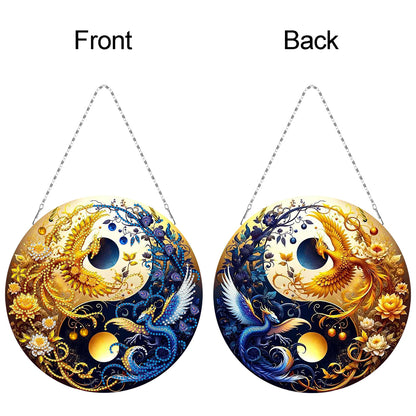 Acrylic Diamond Painting Hanging Pendant Rhinestone Diamond Art Window Pendants