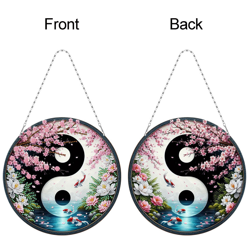 Acrylic Diamond Painting Hanging Pendant Rhinestone Diamond Art Window Pendants
