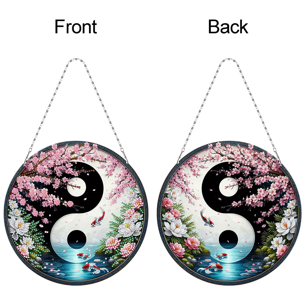 Acrylic Diamond Painting Hanging Pendant Rhinestone Diamond Art Window Pendants