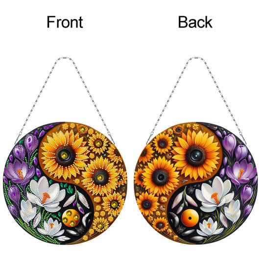 Acrylic Diamond Painting Hanging Pendant Rhinestone Diamond Art Window Pendants