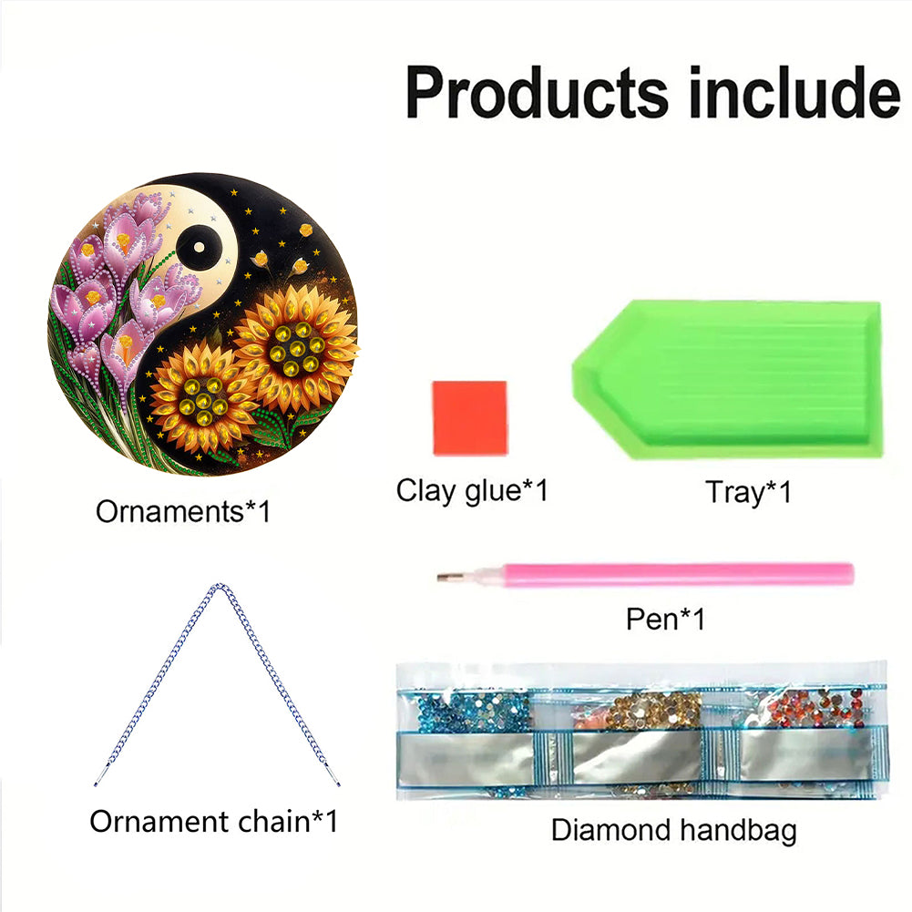 Acrylic Diamond Painting Hanging Pendant Rhinestone Diamond Art Window Pendants